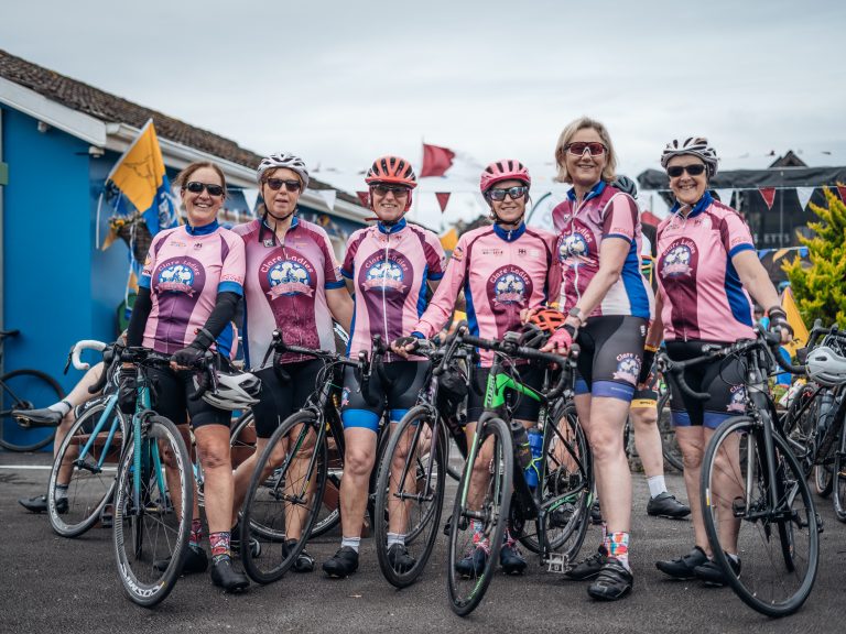 Group of female cyclists